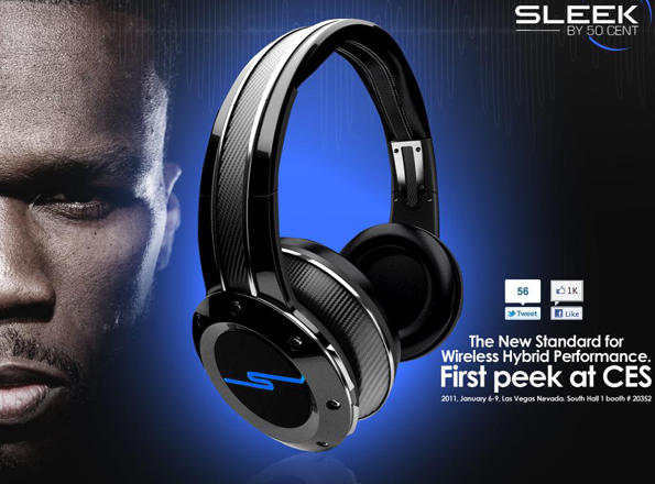 50 Cent Sleek Headphones Are